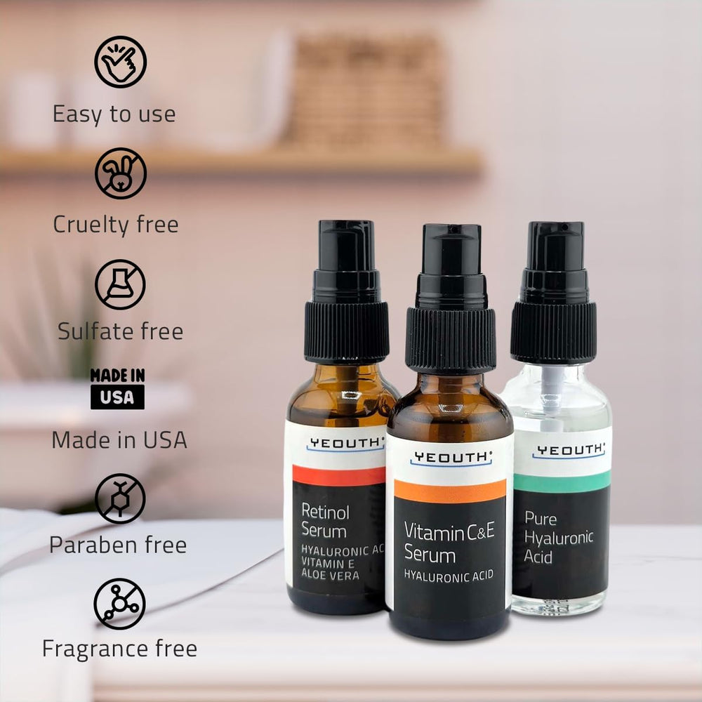 YEOUTH layering routine image showing night and day serums