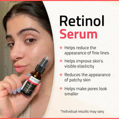 YEOUTH Retinol Serum box on a dresser highlights clean, dermatologist-tested formula.