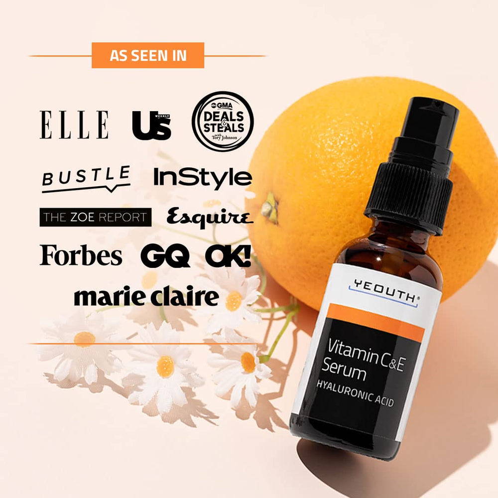 YEOUTH vitamin C serum close-up texture shows smooth, lightweight hydration