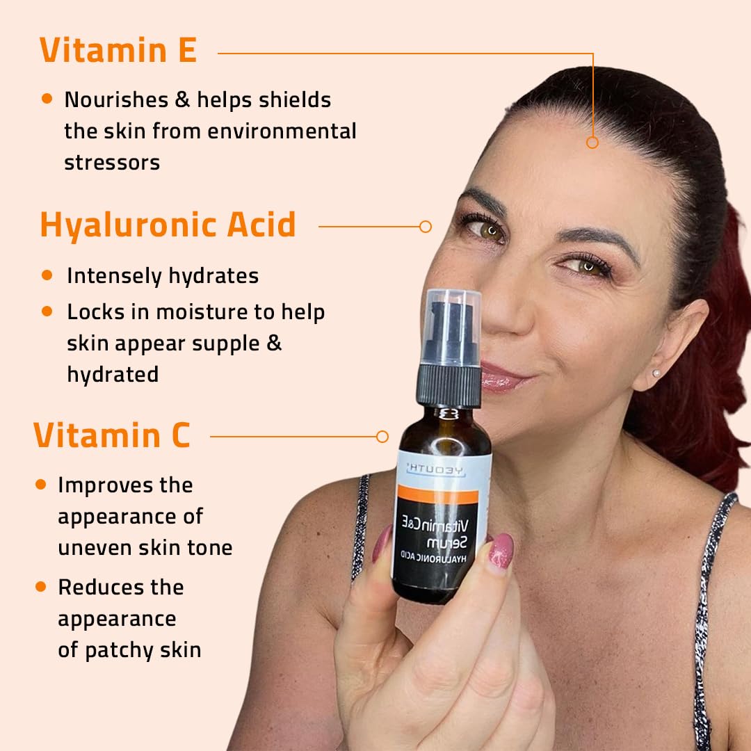 Droplet application of YEOUTH Serum on clean skin for even tone and glow.