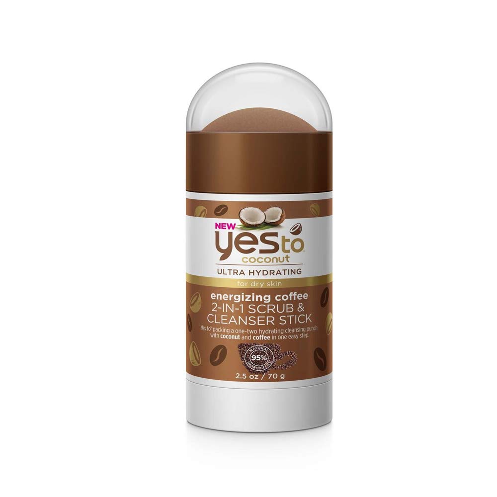Yes To Coconut Coffee stick packaging for on-the-go cleansing and hydration.