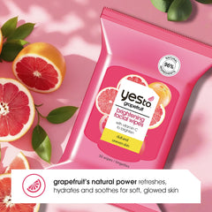 Yes To Grapefruit toallitas faciales para limpieza rápida y ligera.