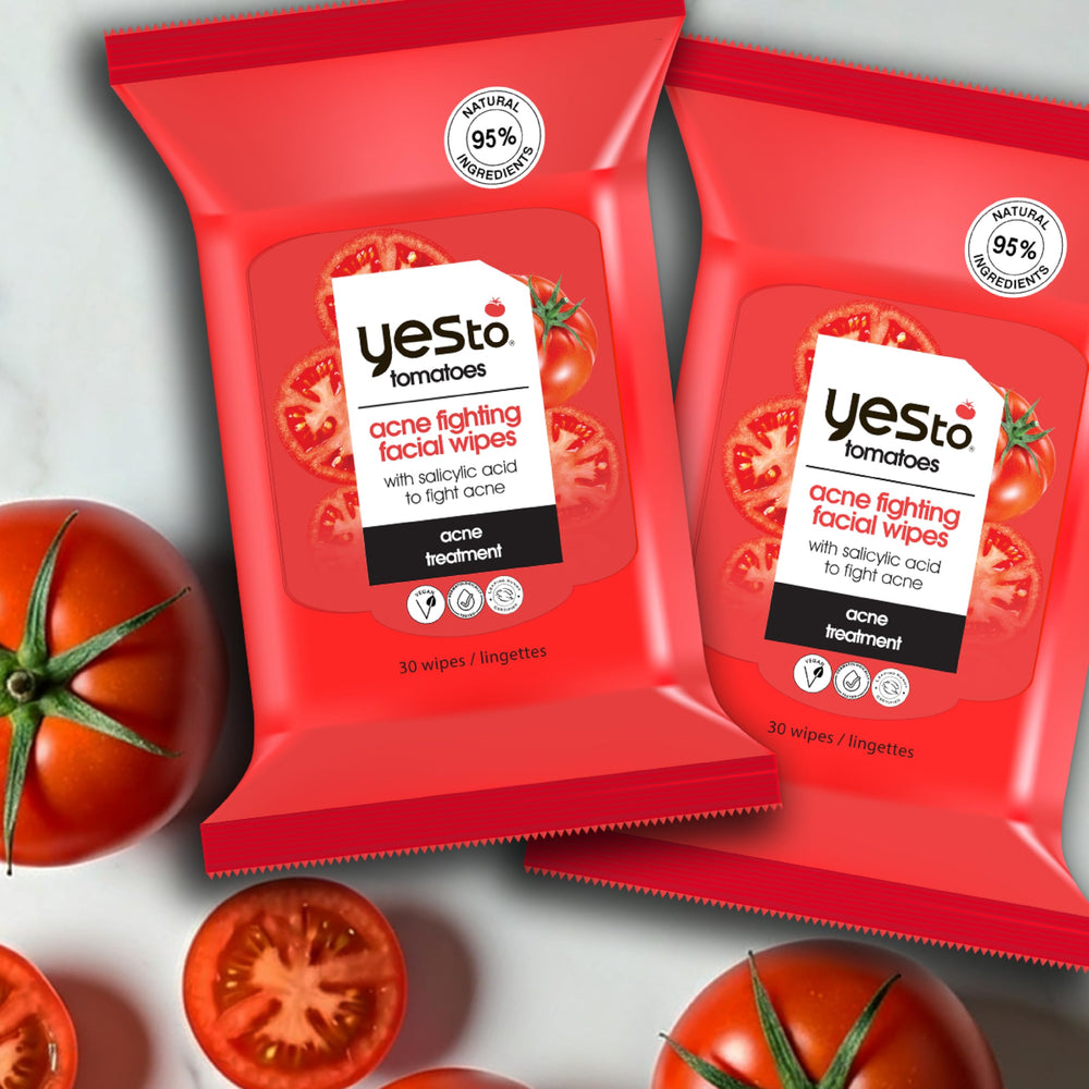 Yes To Tomatoes compostable fabric icon signaling eco-friendly materials.