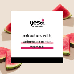 Yes To Watermelon Daily Gel Moisturizer texture close-up shows refreshing gel consistency for quick absorption.