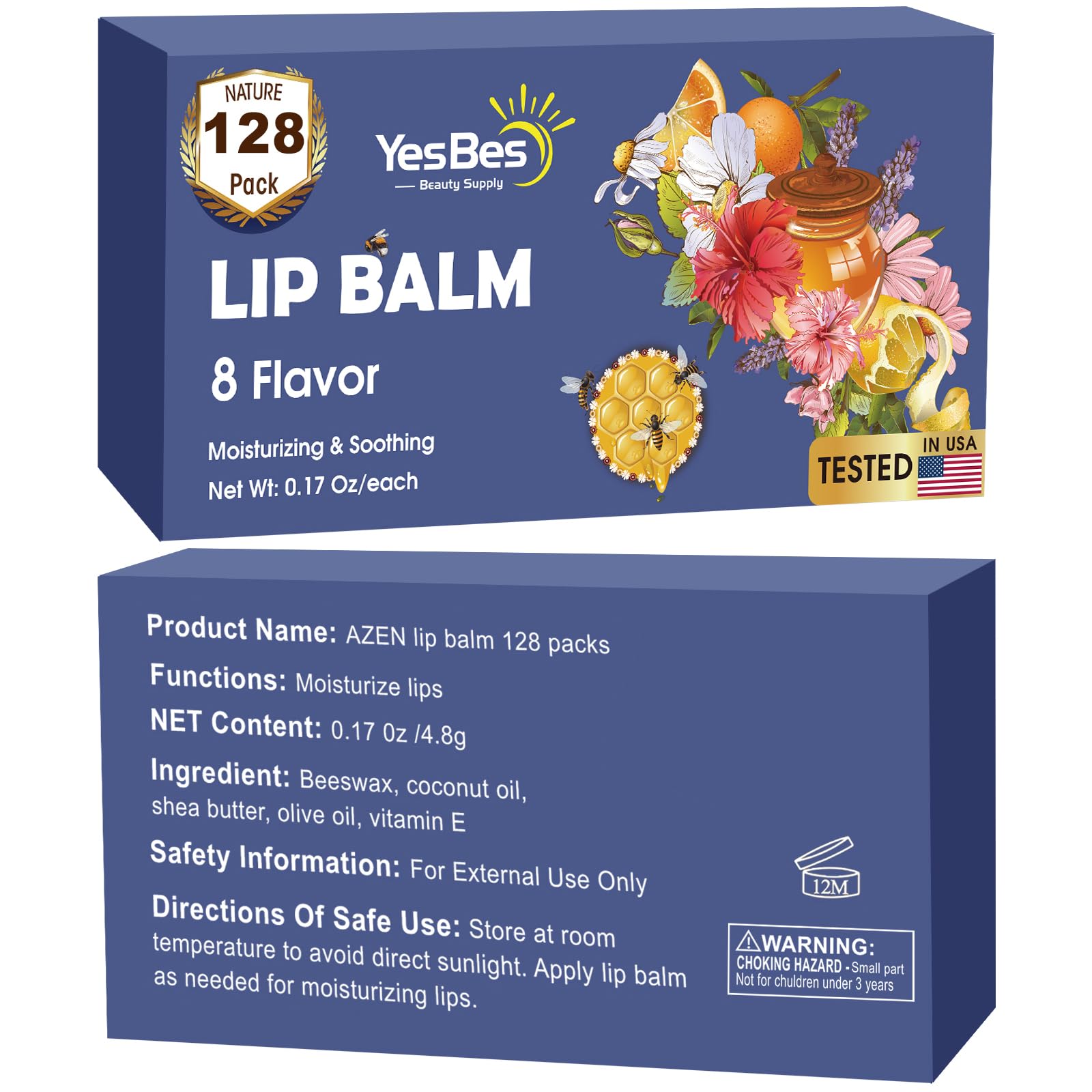 YesBes lip balm gift set showcases eight flavors for gifting and sharing.