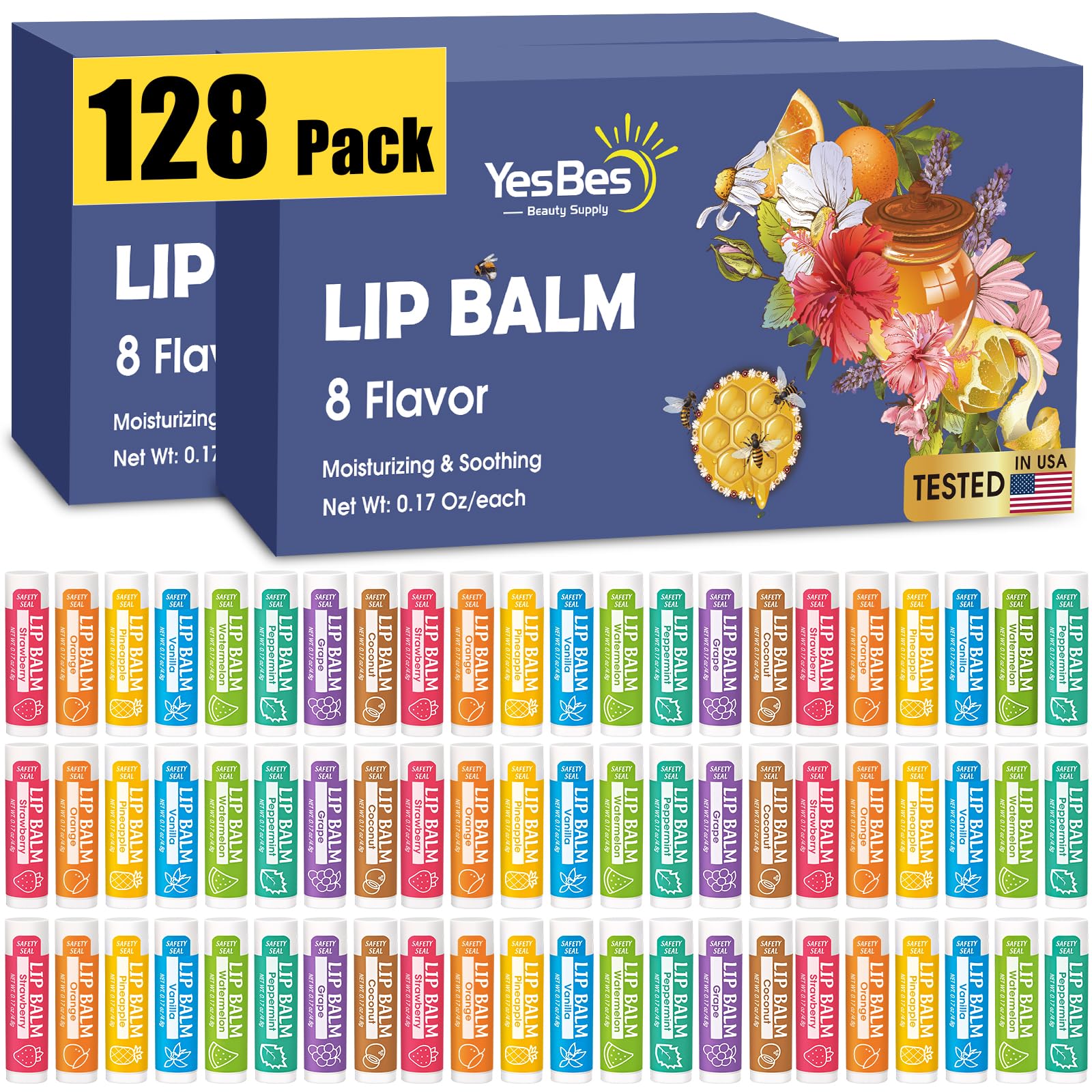 YesBes lip balm vanilla provides daily moisture for dry lips, perfect for travel and on-the-go lip care.