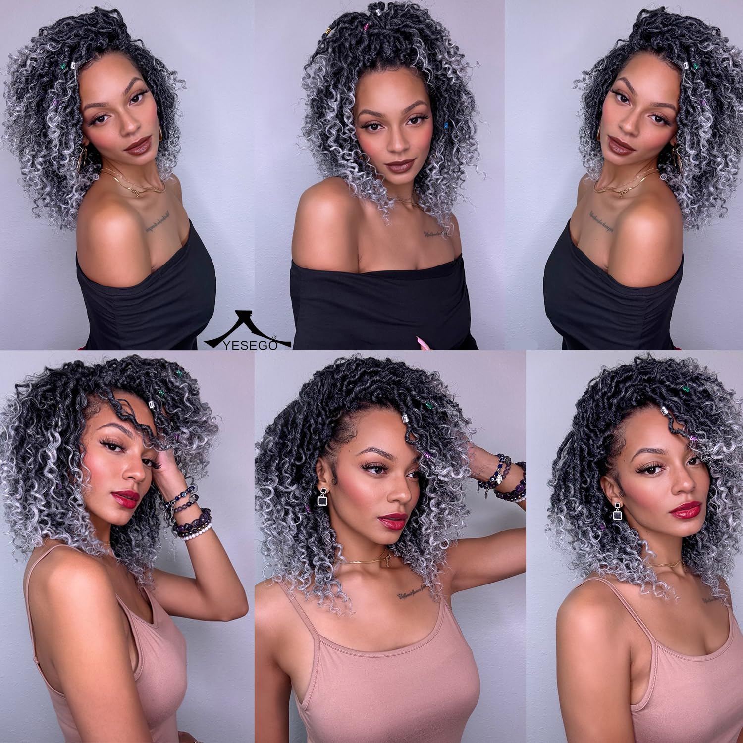 Yesego natural look faux locs convey soft silky fibers for comfortable wear.