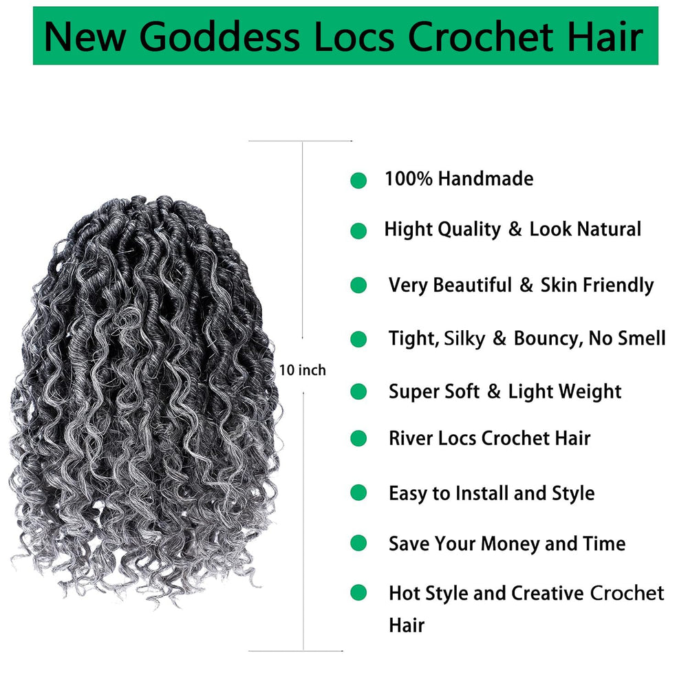 Yesego soft river locs crochet hair ends curl for versatile everyday looks.
