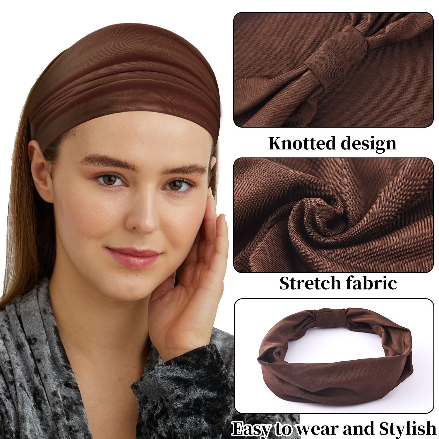 Yeshan headband no-slip action shot: secure fit during running