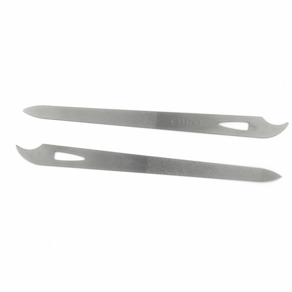 Yeshan nail file front view shows sturdy stainless steel for long-lasting use.