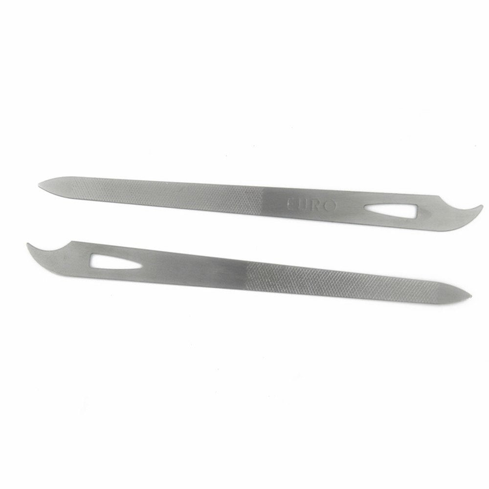 Yeshan nail file front view shows sturdy stainless steel for long-lasting use.