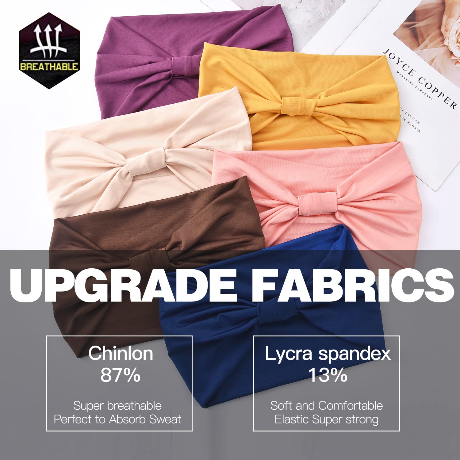 Yeshan yoga headband movement: elastic stretch supports various head sizes