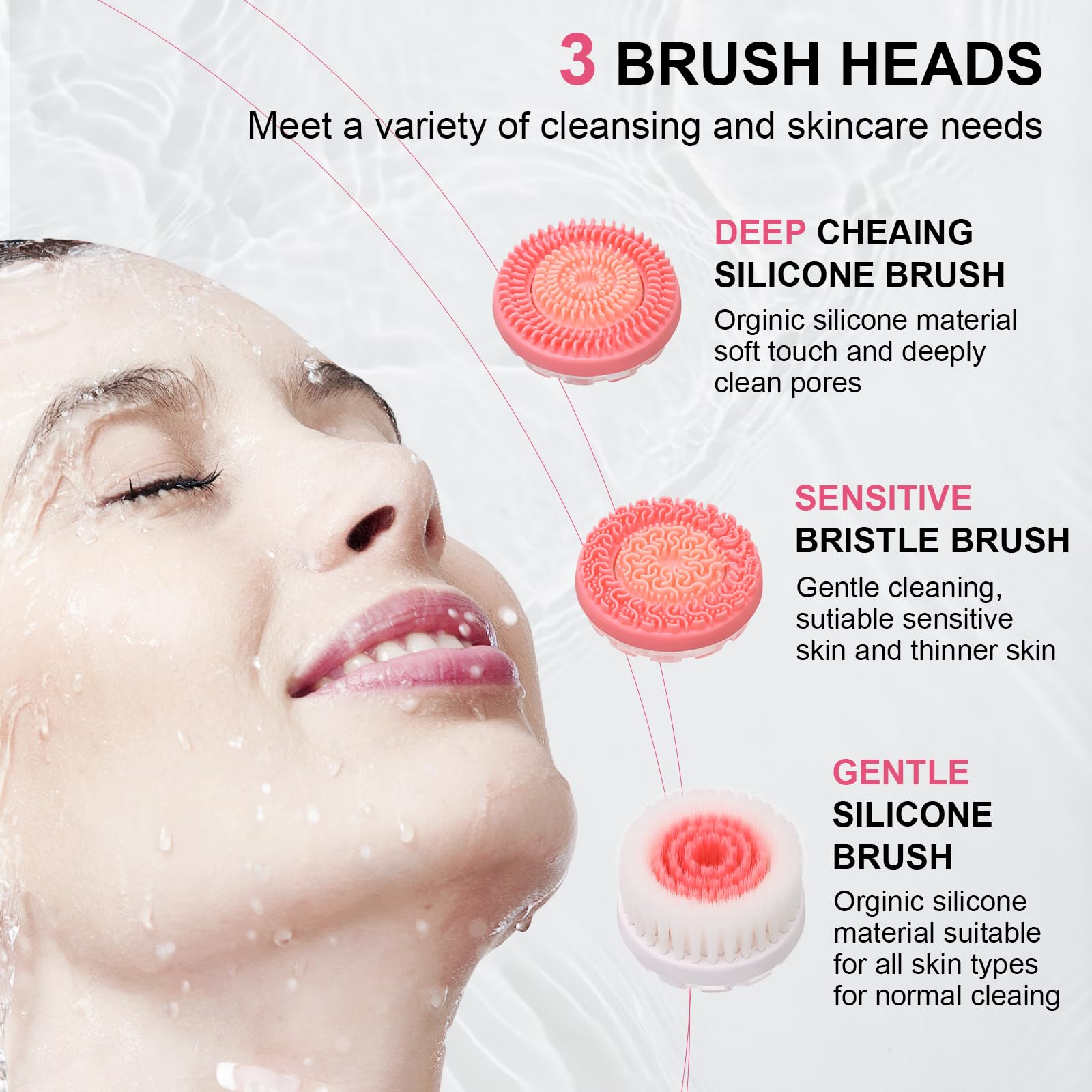 Yevsinbay 360-degree rotation close-up demonstrates thorough pore cleansing design