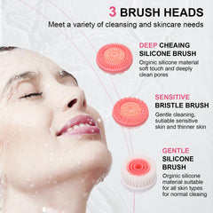 Yevsinbay 360-degree rotation close-up demonstrates thorough pore cleansing design