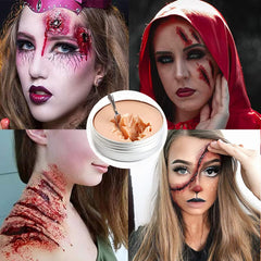 Yeweian scar wax closeup shows skin-tone blend for seamless scar creation