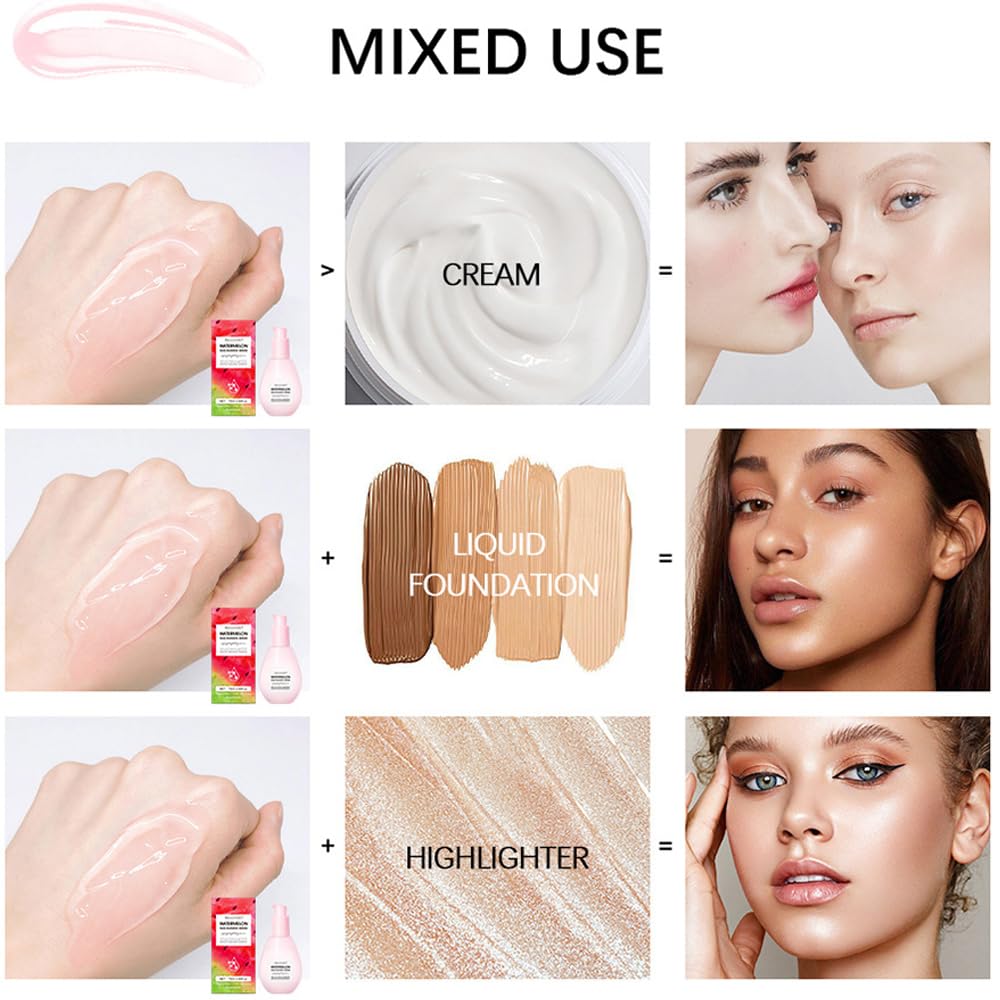 Yeweian Watermelon Niacinamide Serum flat lay for skincare routine.