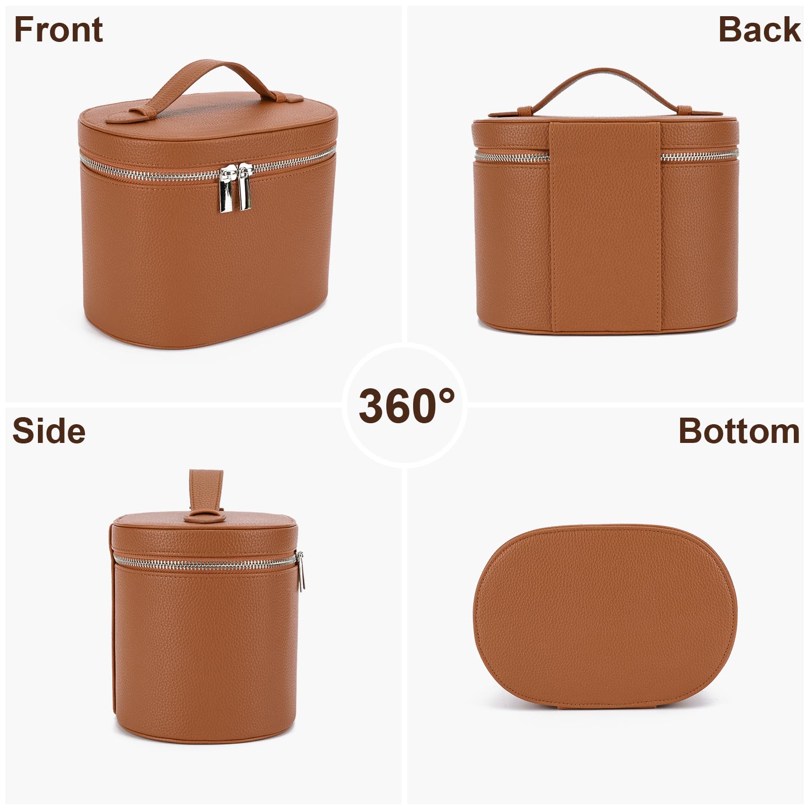 YFGBCX makeup bag travel-ready size fits essentials for trips.