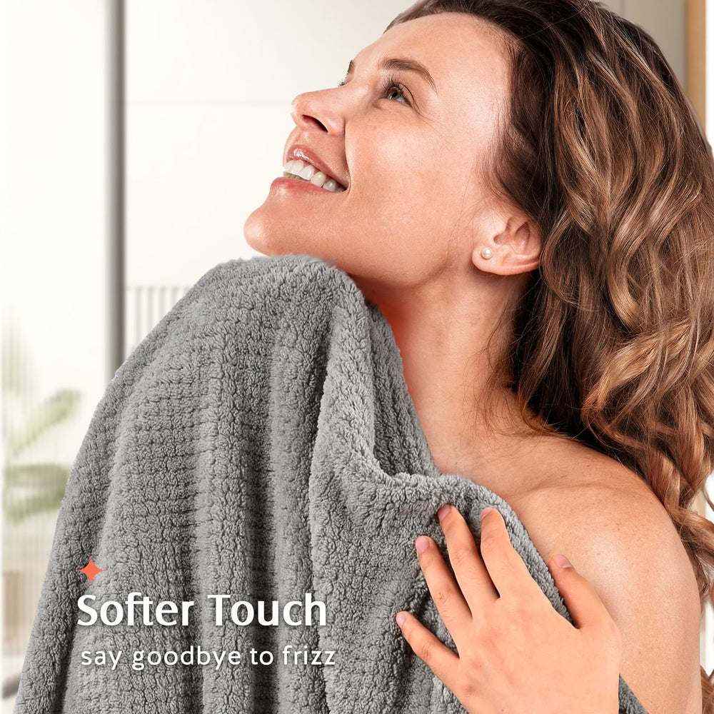 YFONG towel wrap button closure secure fit close-up