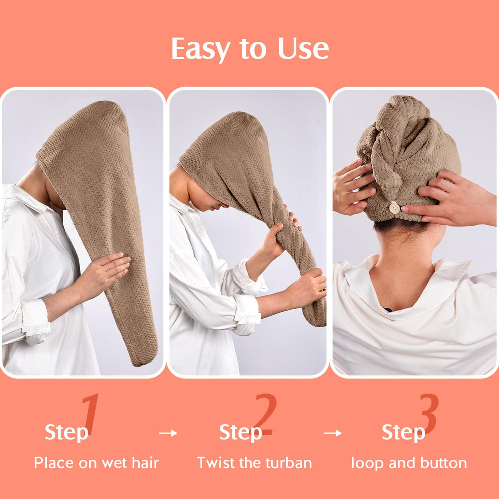 YFONG travel-friendly hair towel wrap ready for travel and hotels