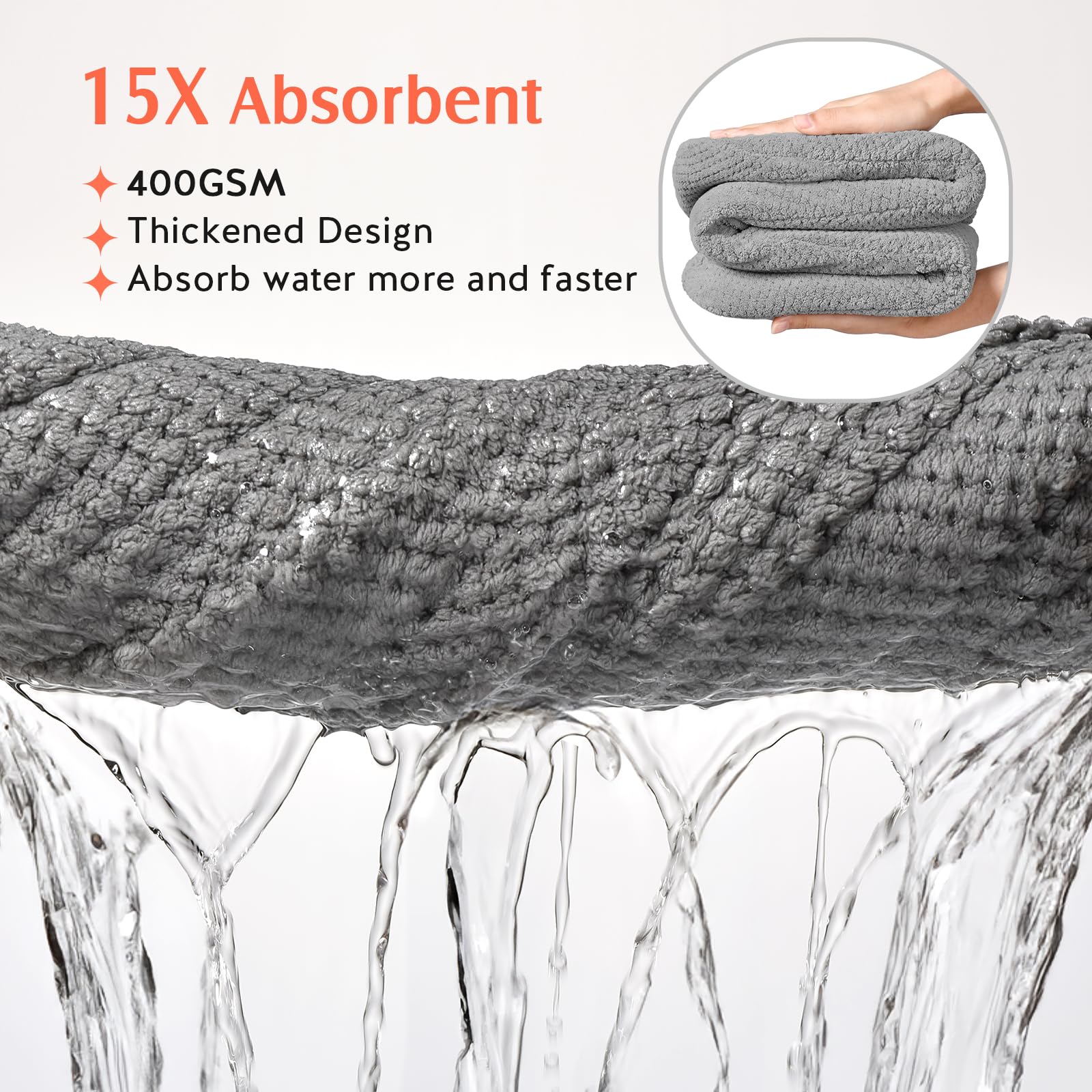 YFONG towel wrap two sizes M and L fit long hair