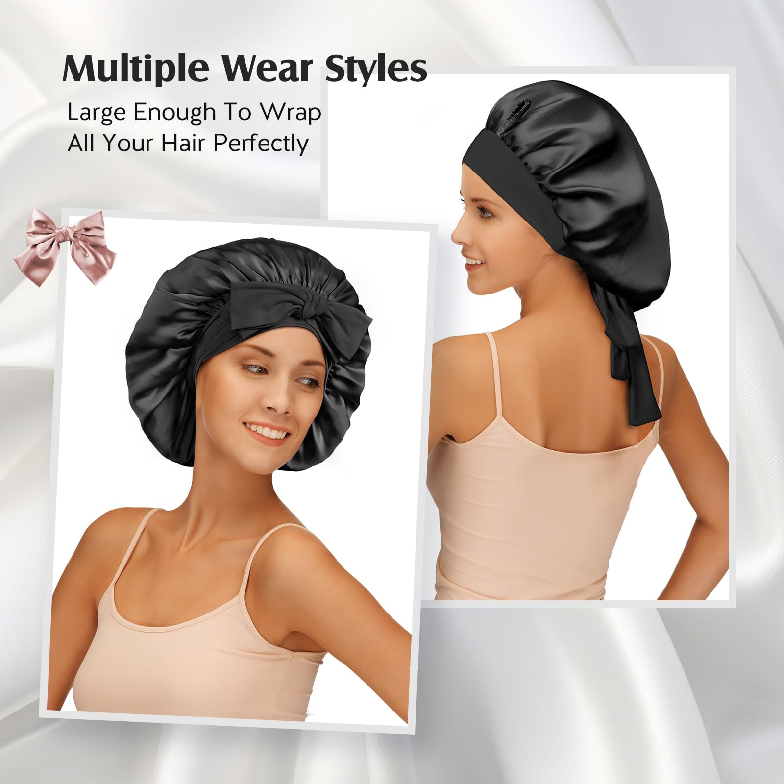 YFONG silk bonnet preserves hairstyle and moisture overnight