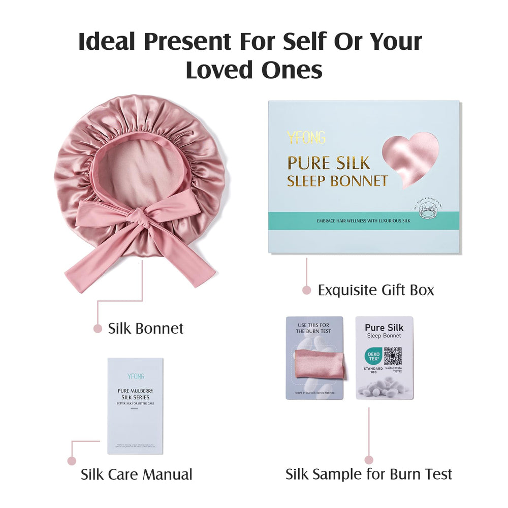 YFONG silk bonnet pink gift box presentation offers thoughtful packaging