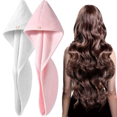YFONG microfiber hair towel wrap closeup shows ultra-absorbent fabric for quick drying