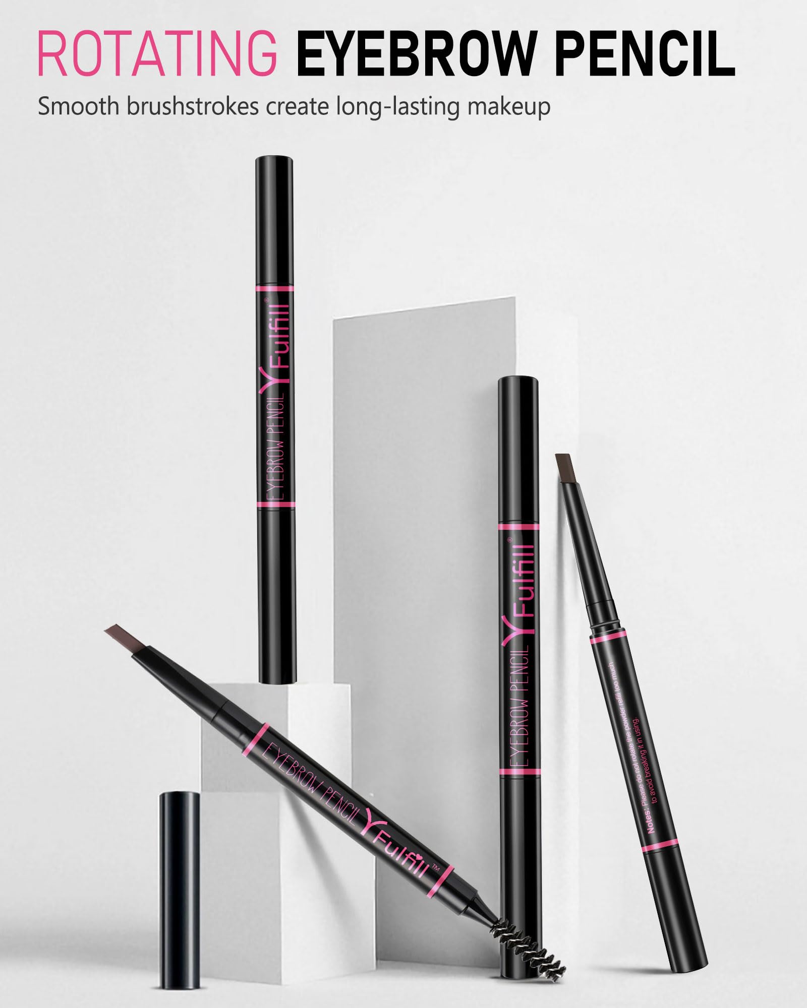 YFulfill dual-ended design enables outlining and blending for natural-looking brows.