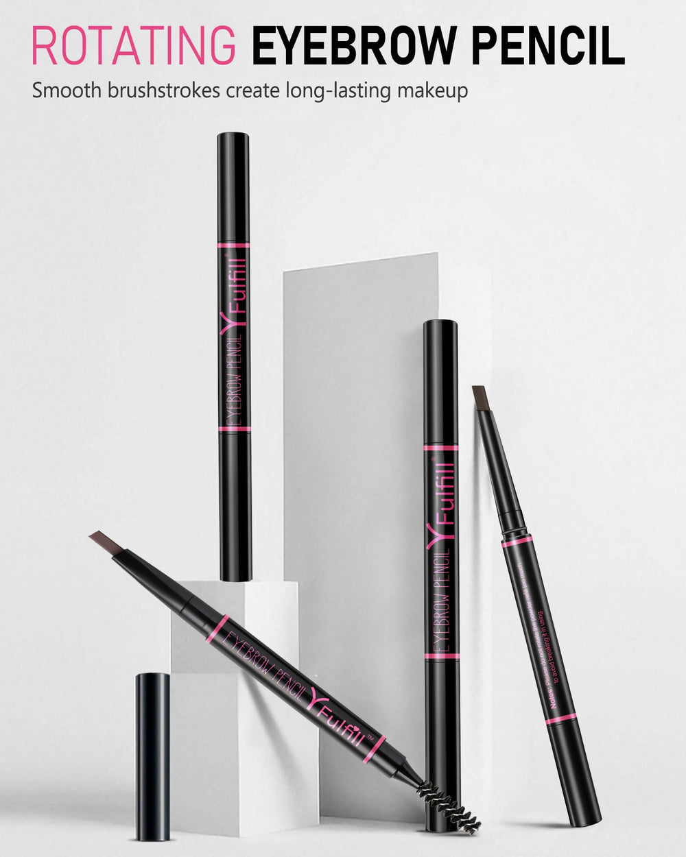YFulfill dual-ended design enables outlining and blending for natural-looking brows.