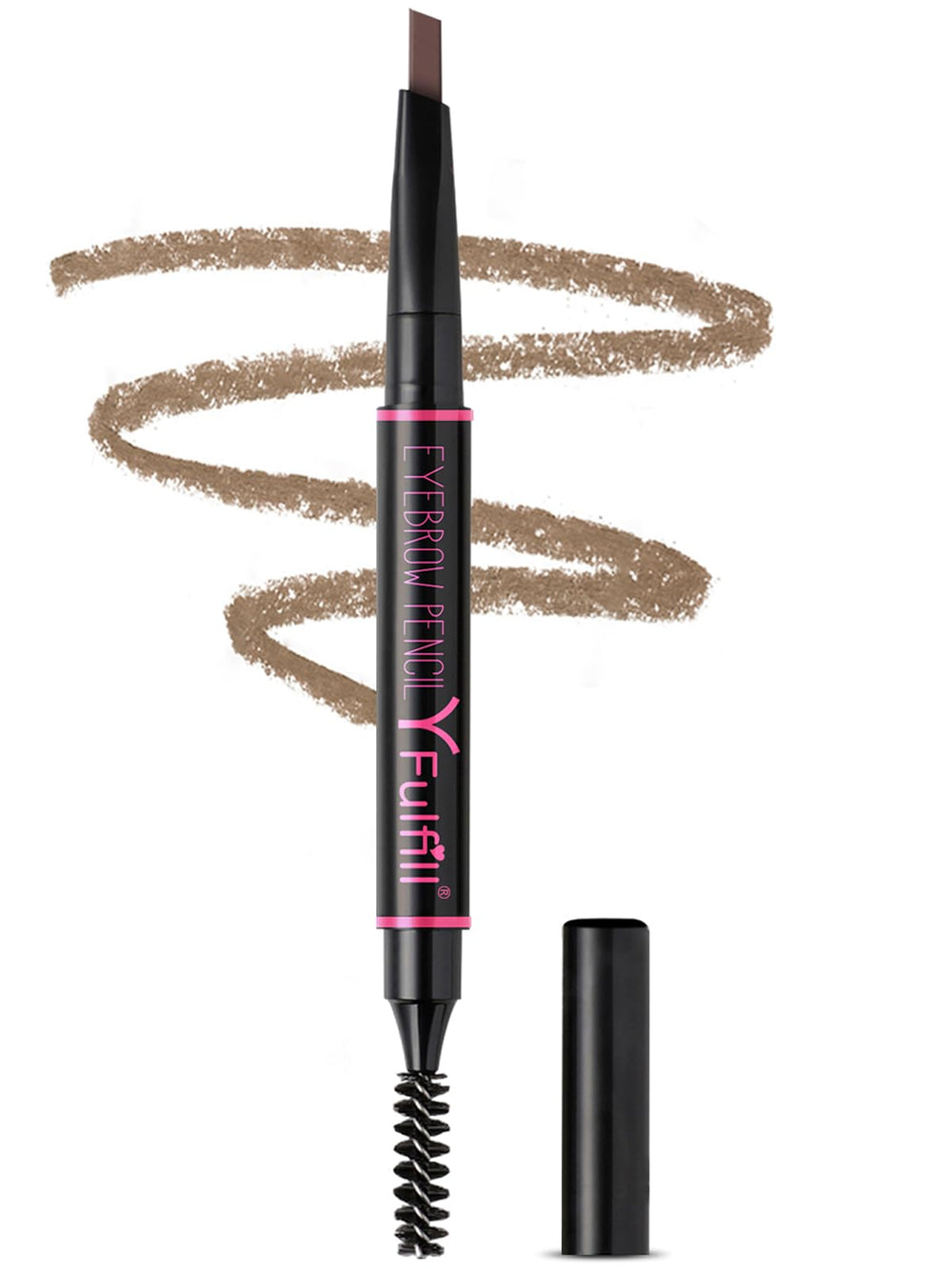 YFulfill eyebrow pencil tip close-up shows 0.5mm precision for micro-hair strokes.