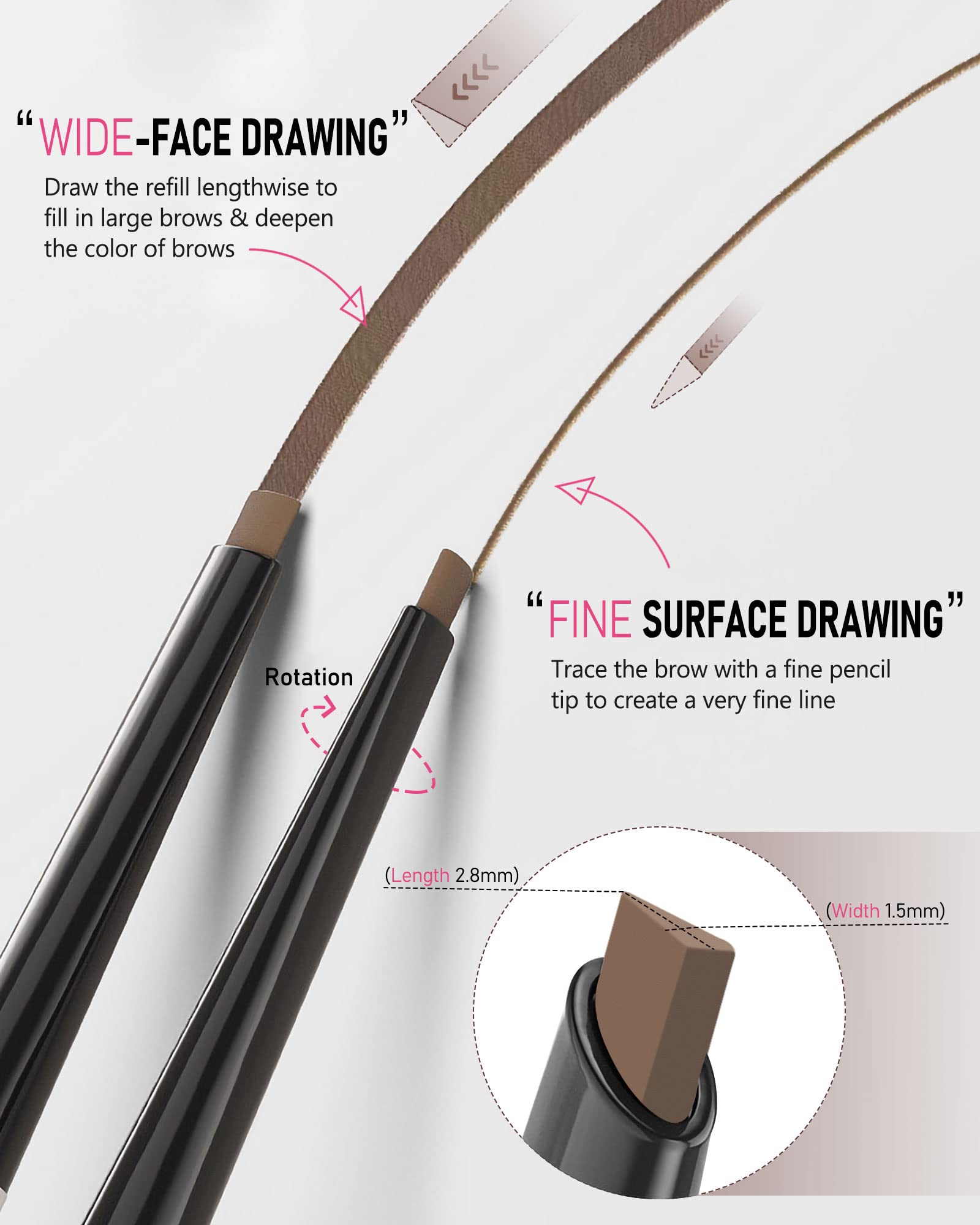 YFulfill brow razor included for precise shaping and clean edges.