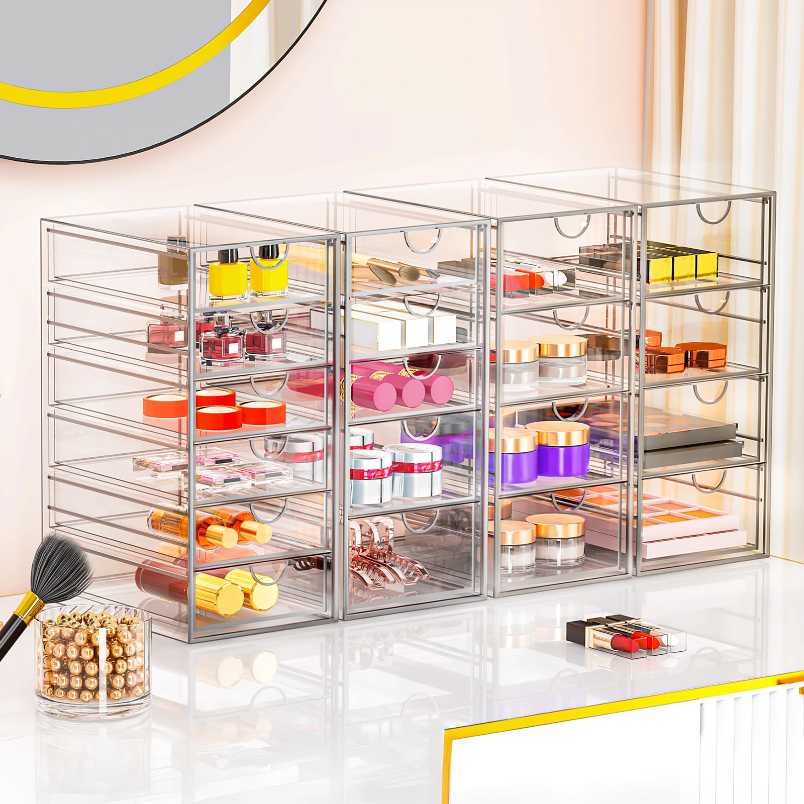 YFXCVSL transparent design complements any decor while keeping items tidy