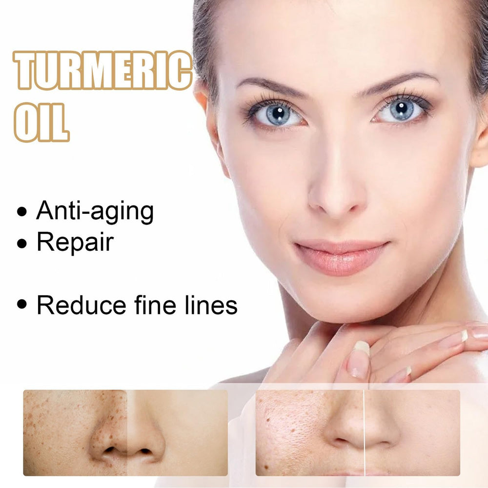 YG LianKai turmeric serum texture close-up showing silky oil for hydration.