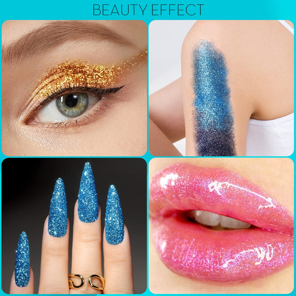 YGDZ Blue Glitter cosmetic use for body art and festive glow.