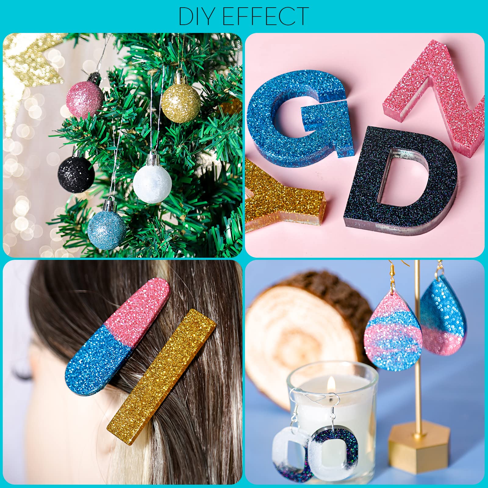 YGDZ Blue Glitter festival decor enhances party atmospheres with sparkle.