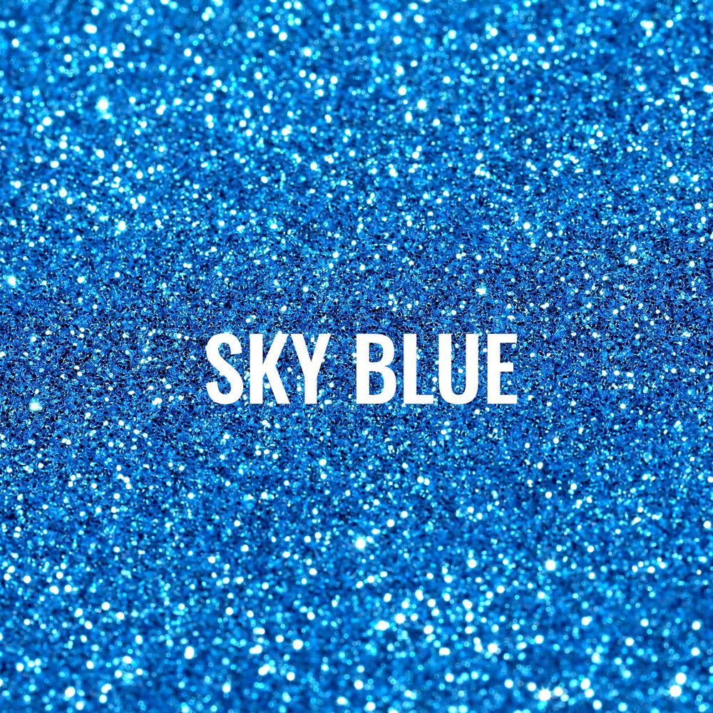 YGDZ Blue Glitter shaker cap open showing easy dispensing for small or large batches.