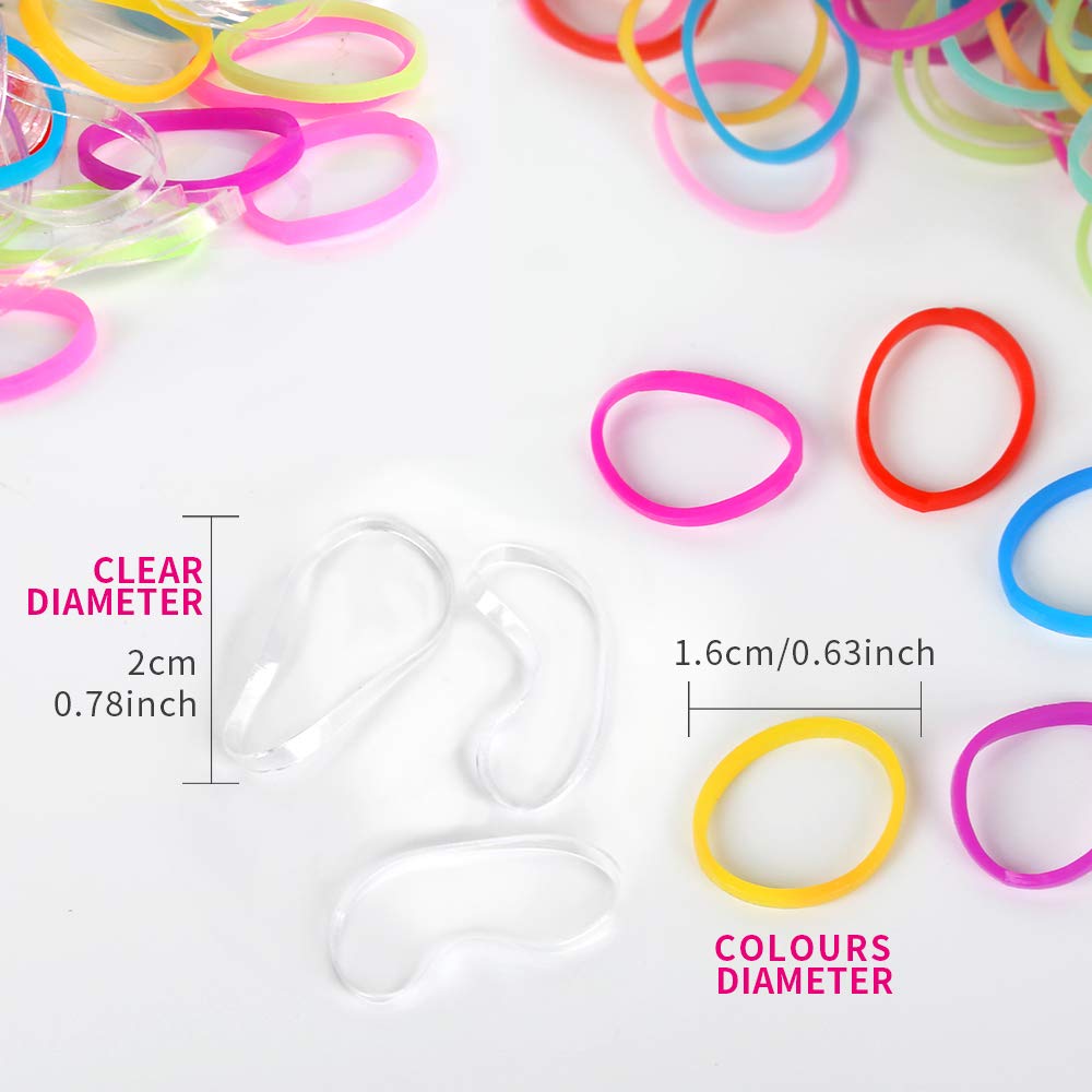 YGDZ candy-color bands closeup highlights soft, stretchy texture for gentle hair management.