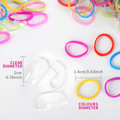 YGDZ candy-color bands closeup highlights soft, stretchy texture for gentle hair management.