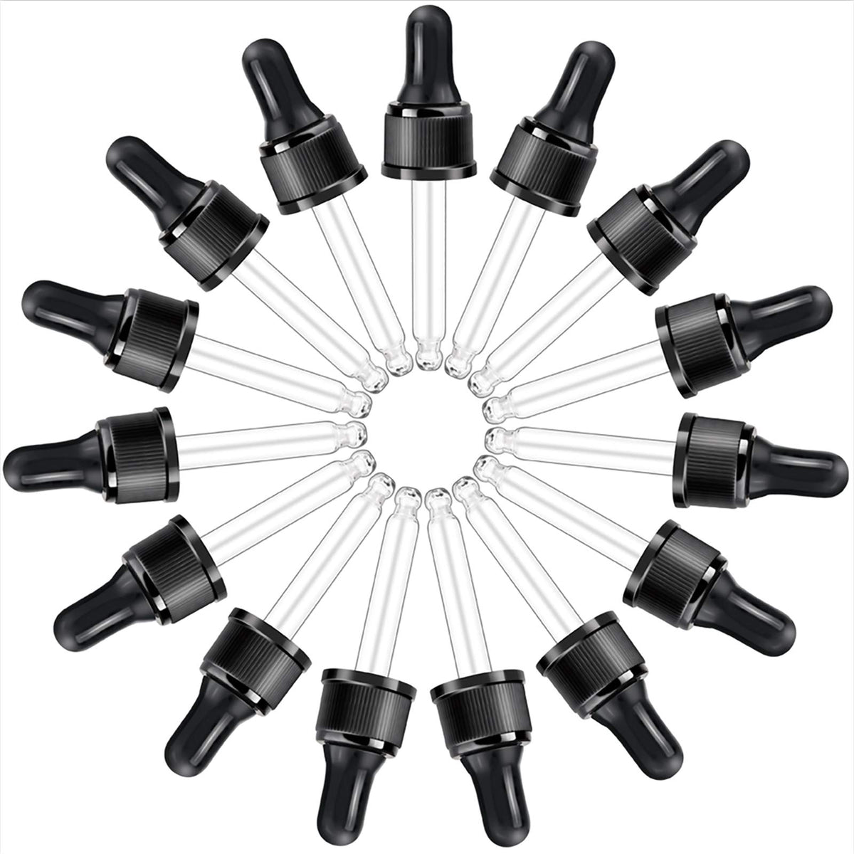 YGDZ 15ml glass dropper top close-up for precise essential oil dispensing
