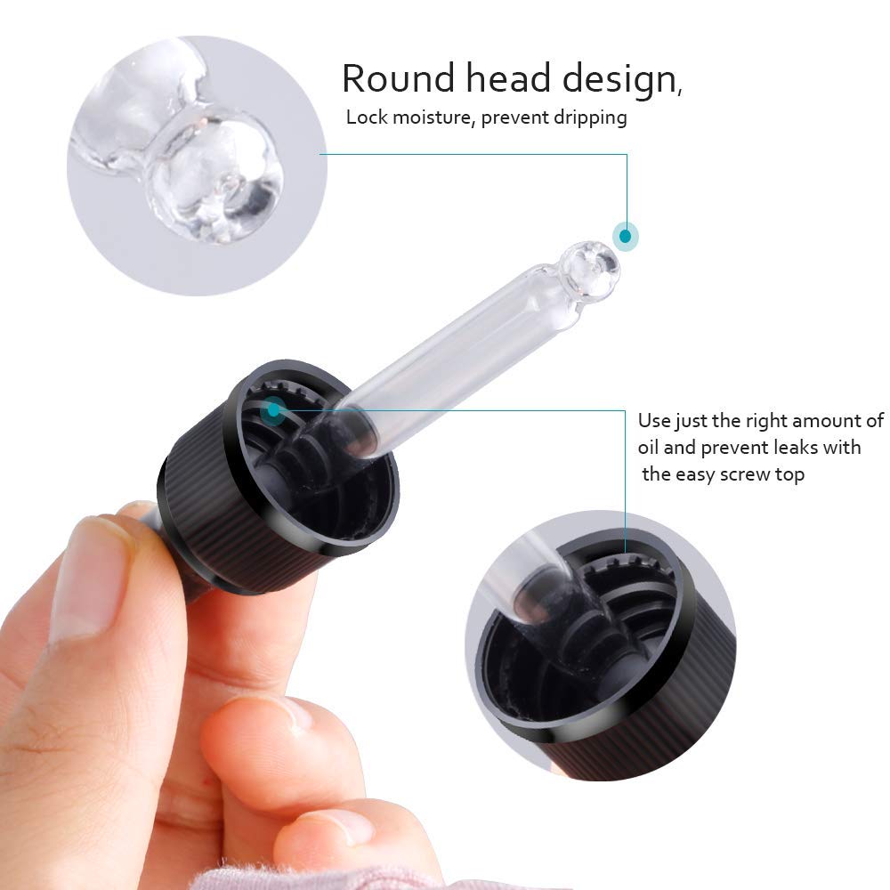YGDZ glass droppers compatible with DoTerra and Young Living 15ml bottles
