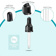 YGDZ glass eye dropper with screw-top design for controlled drops