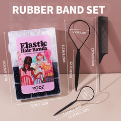 YGDZ easy glide coating hair ties reduce snagging during removal.