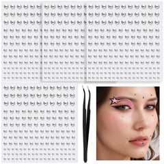 YGDZ Face Gems packaging shows four sheets of silver fake piercings for easy styling