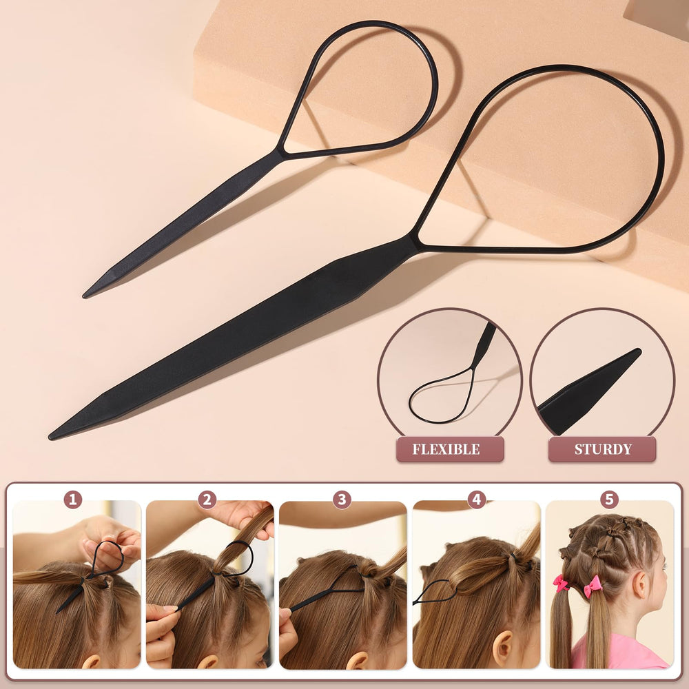 YGDZ two piece hair loop tools speed up updos.