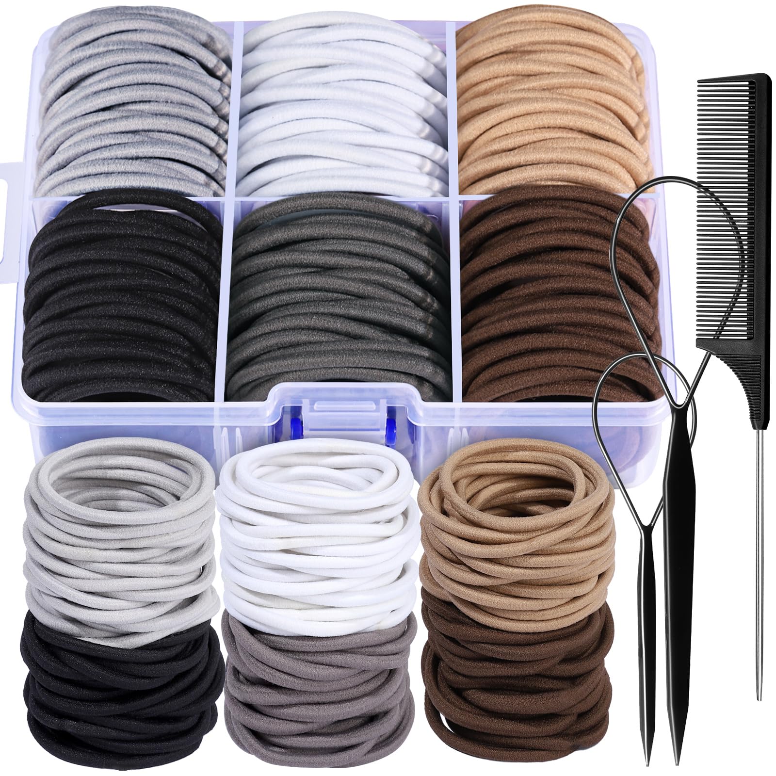 YGDZ hair ties for thick hair, 4mm wide and 2-inch diameter for strong hold.