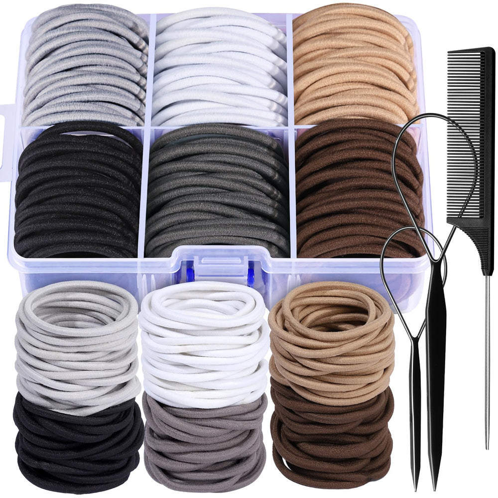 YGDZ hair ties for thick hair, 4mm wide and 2-inch diameter for strong hold.
