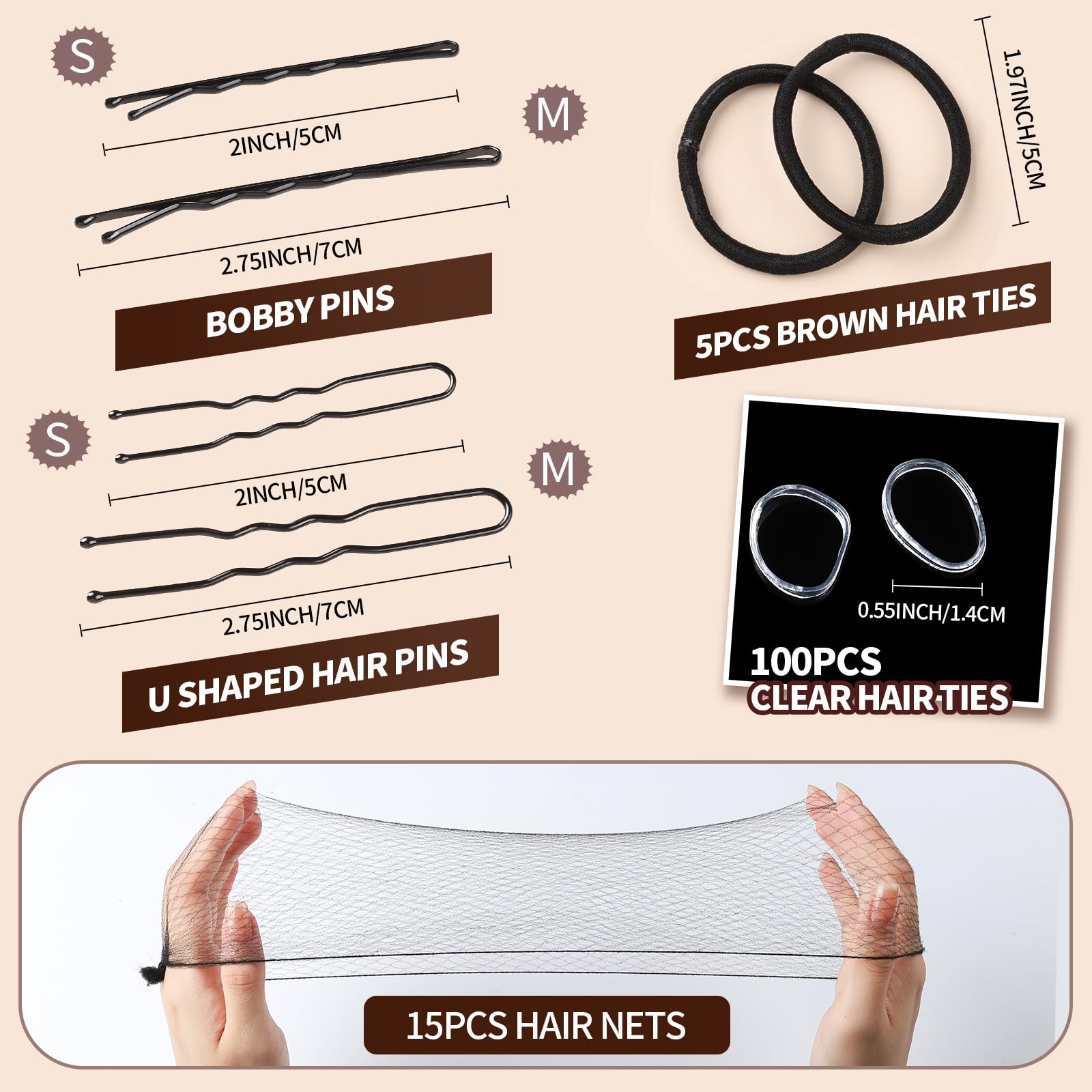 YGDZ invisible black hair nets nylon mesh blend with dark hair for a seamless, professional bun