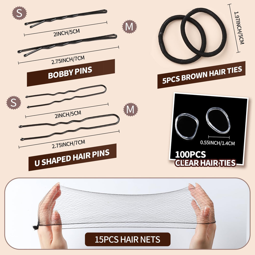 YGDZ invisible black hair nets nylon mesh blend with dark hair for a seamless, professional bun