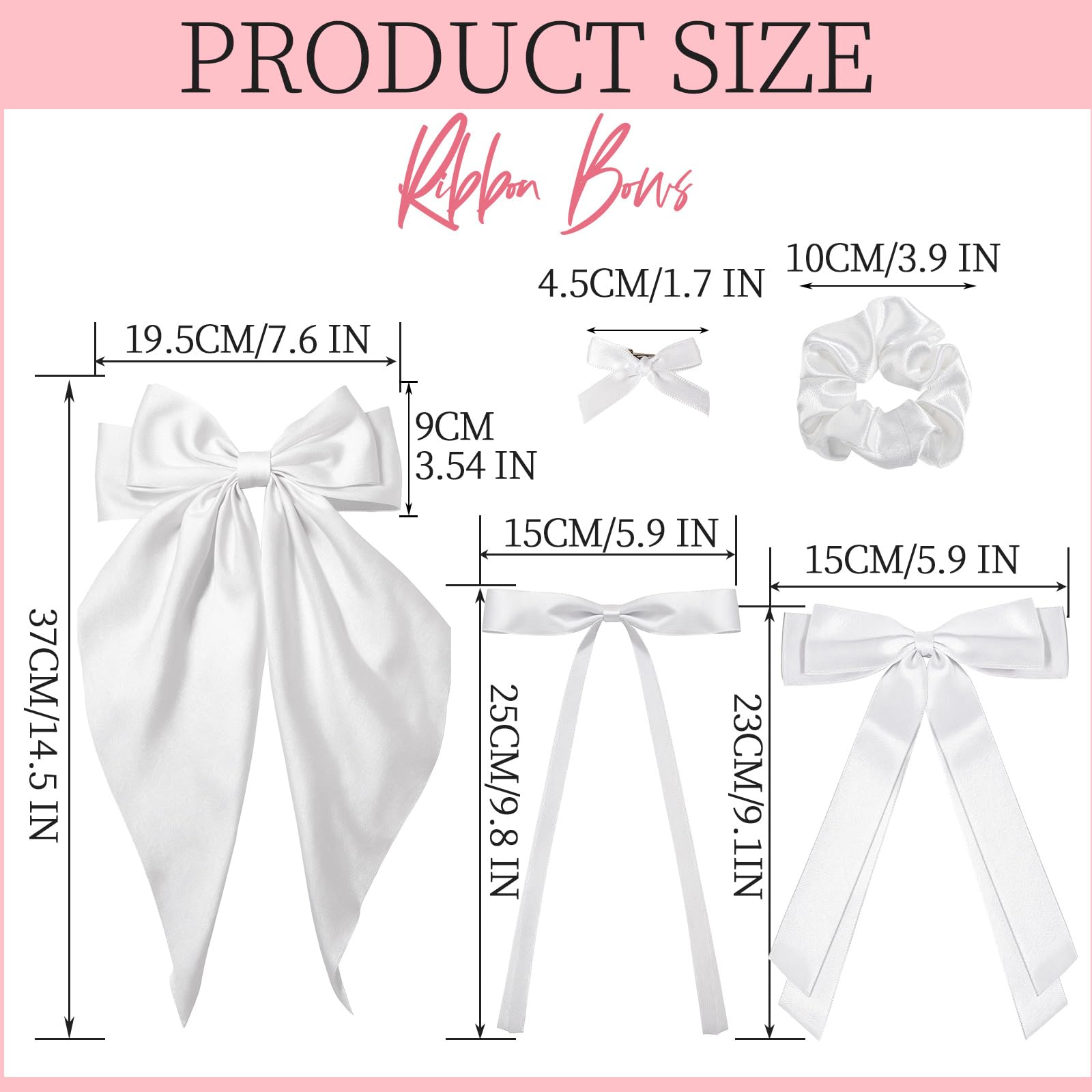 YGDZ large white bow clip adds bold focal point to any outfit