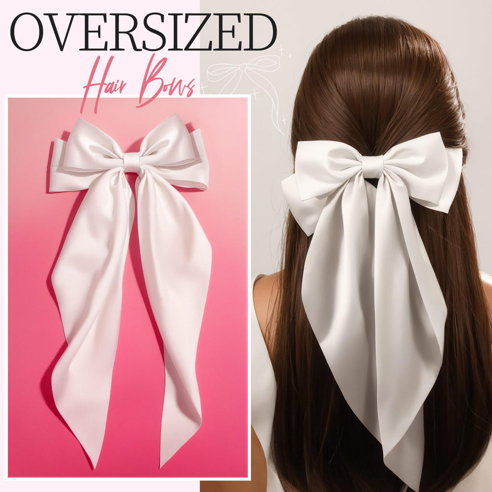 YGDZ medium white ribbon bows for subtle daily elegance and versatile styling